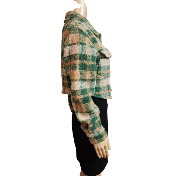 House of Harlow Plaid Wool Blend Crop Jacket Size XS - Picture 5 of 11